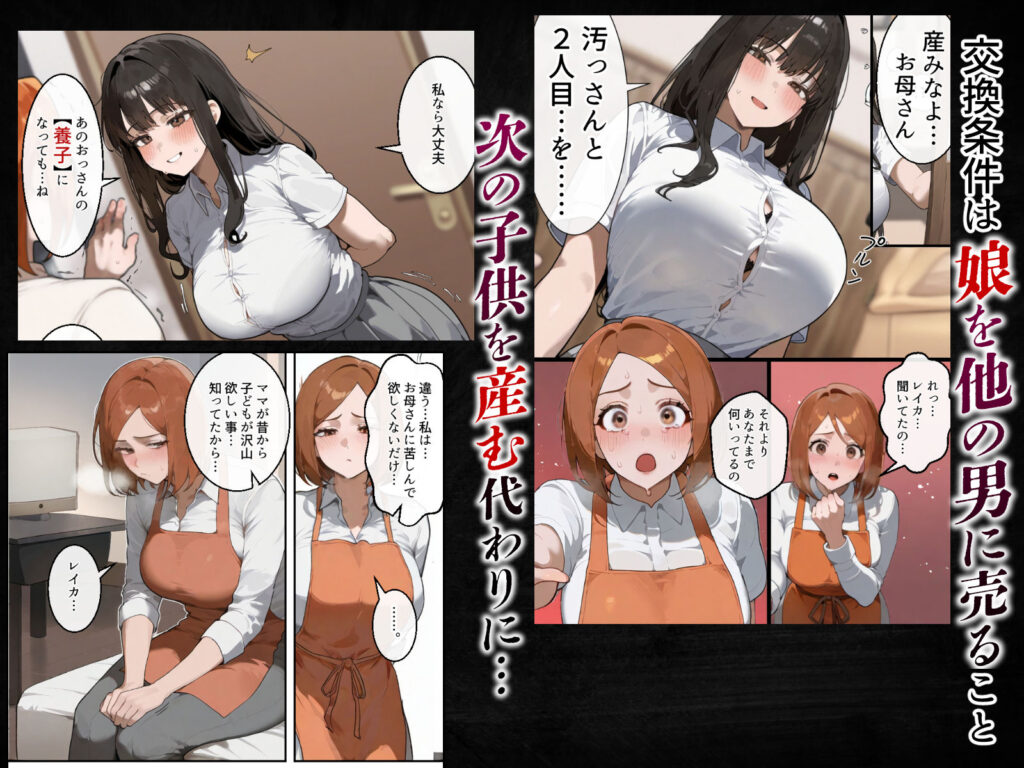 私のお母さんを母乳搾って孕ませてあげて/37歳人妻子沢山家族への夢は娘友達の父に寝取られ目標9人産ませてくれる話 サンプル画像3 【寝取られるタマシギの一滴】