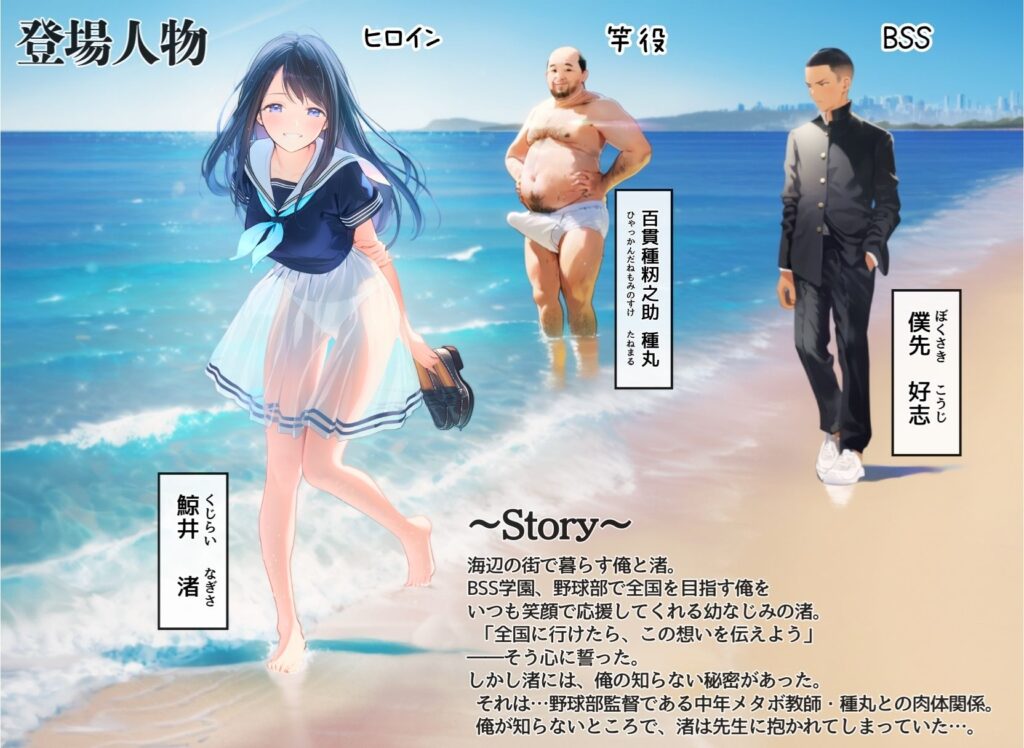 想いを寄せていた幼馴染みが中年メタボ教師(BMI40)と肉体関係だった件 サンプル画像1 【竿役が種付けおじさんじゃないとヌケないんだが・・・】