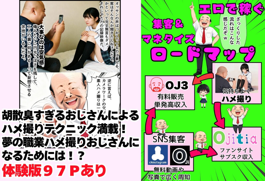 同人AVで月収100万を稼ぐ！ ハメ撮り撮影テクニック大全【淫乱ボーイッシュ編】 サンプル画像3 【竿役が種付けおじさんじゃないとヌケないんだが・・・】