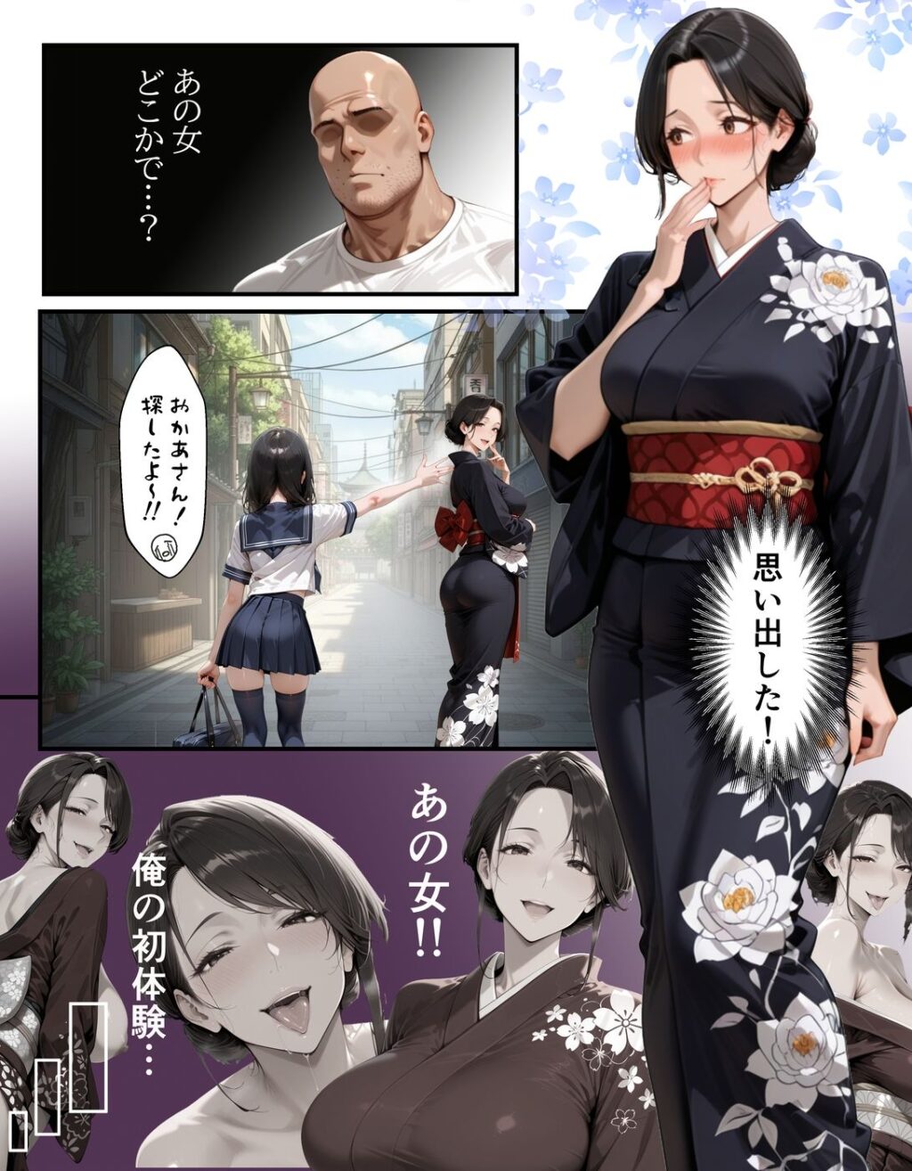 【総集編・セリフ有】催●アプリで人妻を調教したら娘も巻き込んで親子丼になった話〜総集編 1〜 サンプル画像3 【完堕ワイフ】